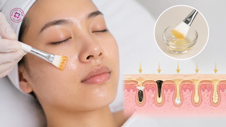 thoa nồng độ acid phù hợp khi peel da 