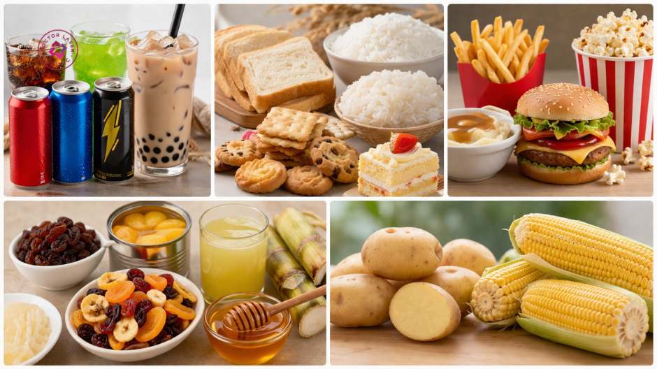 thực phẩm chỉ số đường huyết cao gây mụn bọc