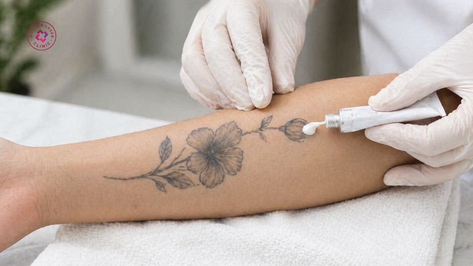 thuốc bôi hỗ trợ phục hồi da sau xoá xăm