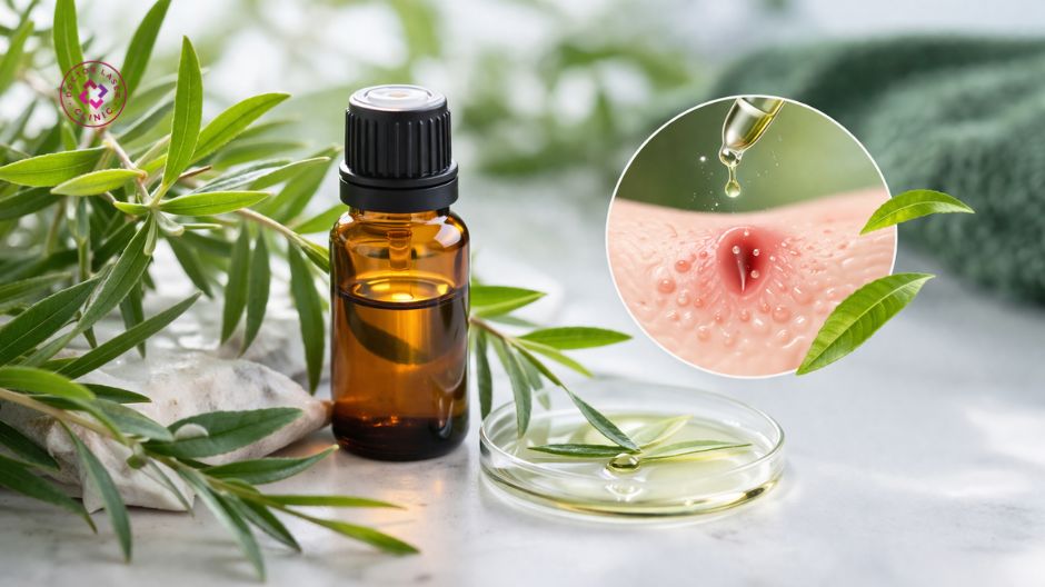 tinh dầu tràm trà trị mụn bọc tại nhà