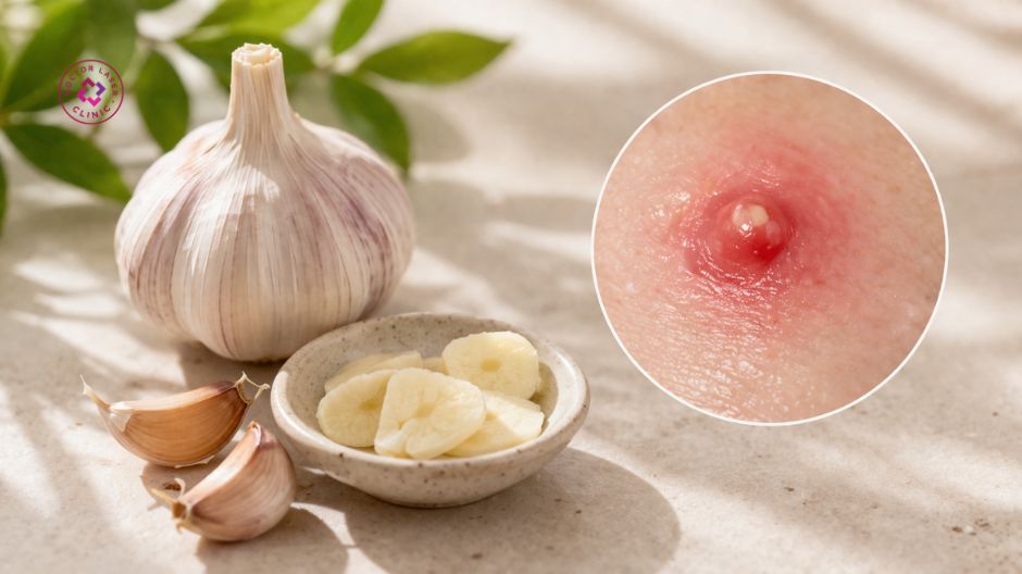 tỏi trị mụn bọc tại nhà
