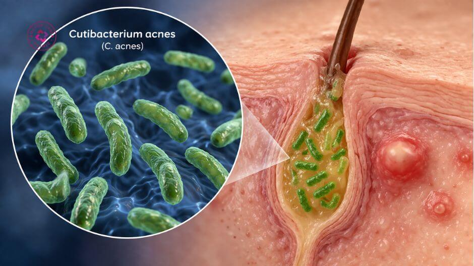 vi khuẩn cutibacterium acnes gây mụn