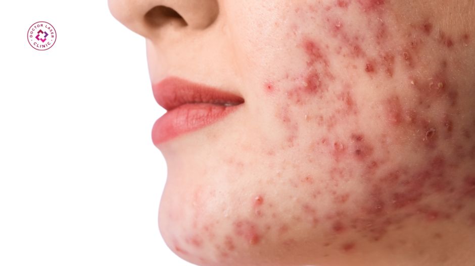 viêm nhiễm lan rộng sau khi nặn mụn trứng cá