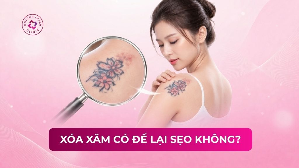 xoá xăm có để lại sẹo không