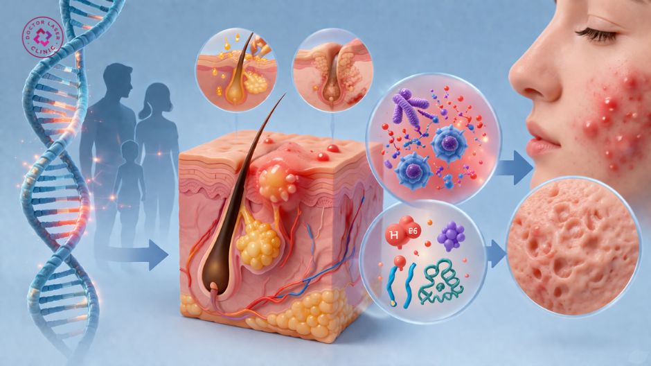 yếu tố di truyền gây mụn bọc