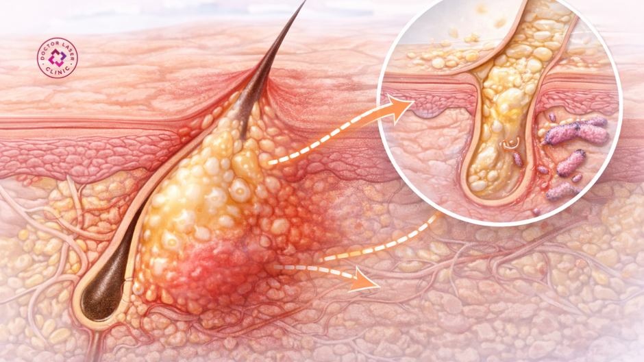 yếu tố gây mụn bọc không đầu