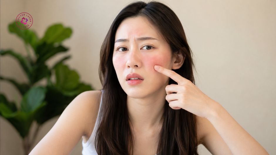 dấu hiệu da mỏng yếu sau peel