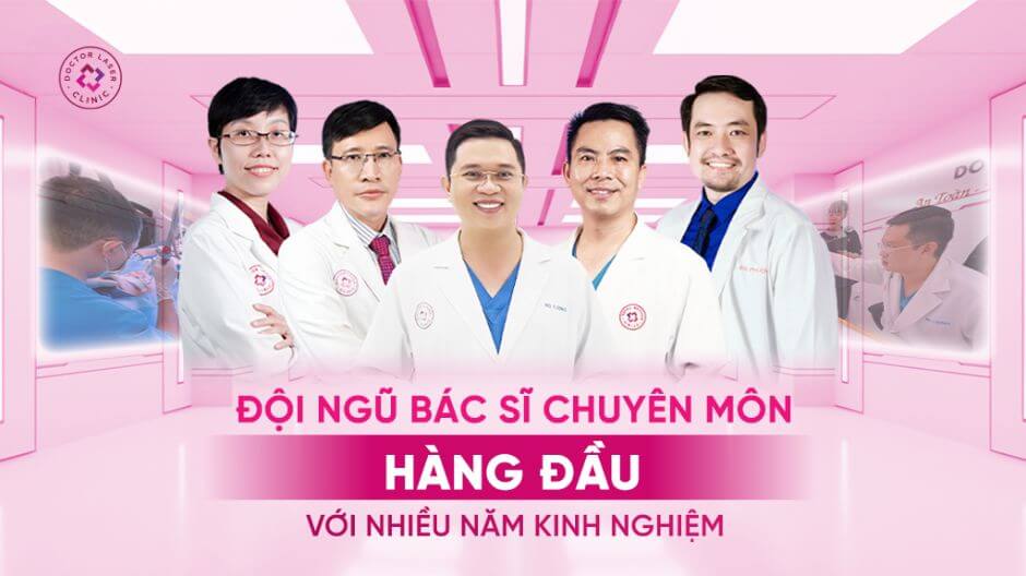 đội ngũ bác sĩ xoá điêu khắc chân mày