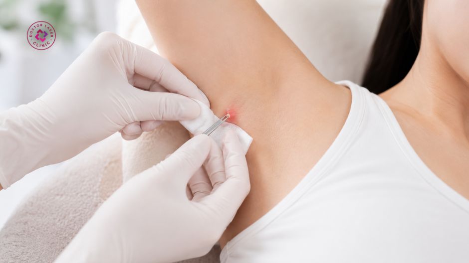 lấy nhân mụn ở nách đúng cách