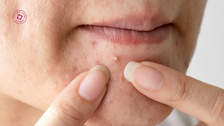 mụn đầu trắng dưới bề mặt da