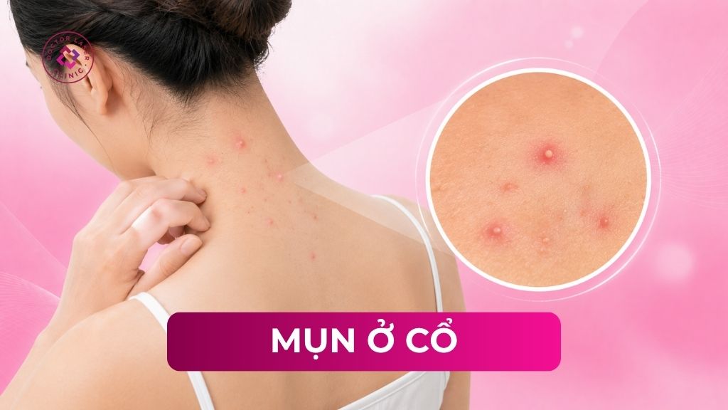 Bị nổi mụn ở cổ là do đâu? Hướng dẫn cách điều trị