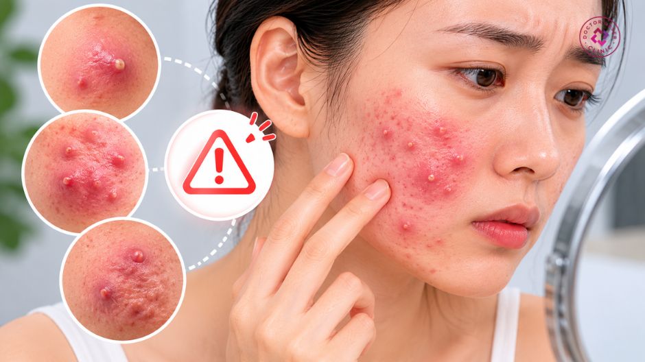 mụn viêm nặng không nên tự trị tại nhà 