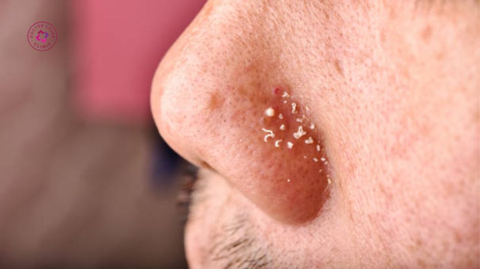 tế bào chết tích tụ gây mụn đầu trắng