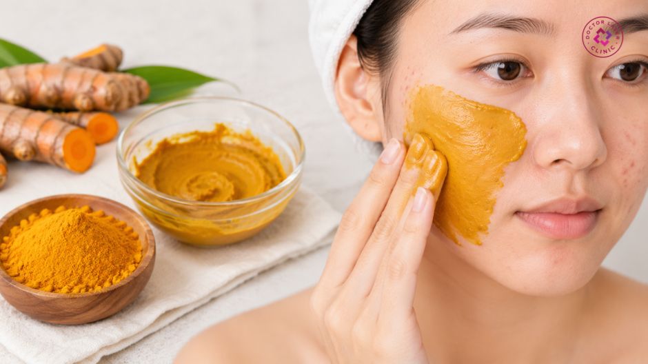 tinh bột nghệ trị mụn tại nhà