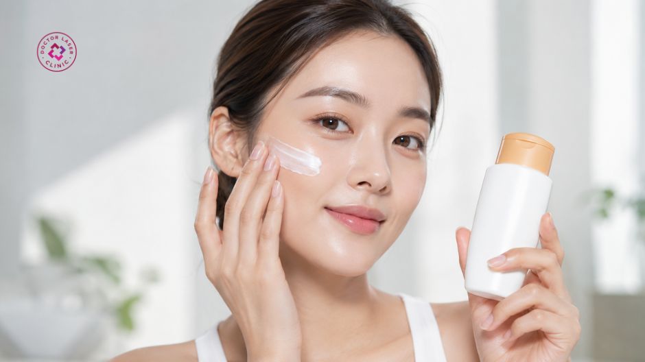 bôi kem chống nắng sau khi peel tca