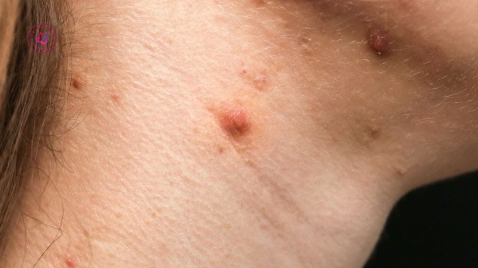 dấu hiệu nhận biết mụn trứng cá ở cổ