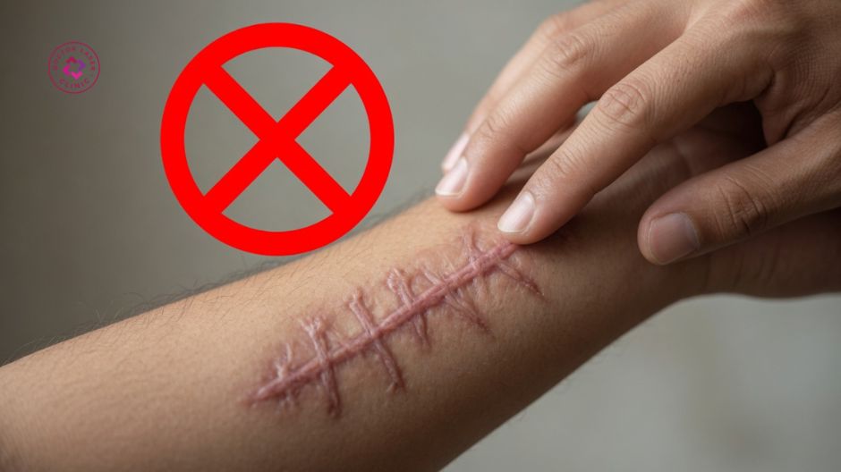 không sờ cào gãi sẹo lồi ngứa
