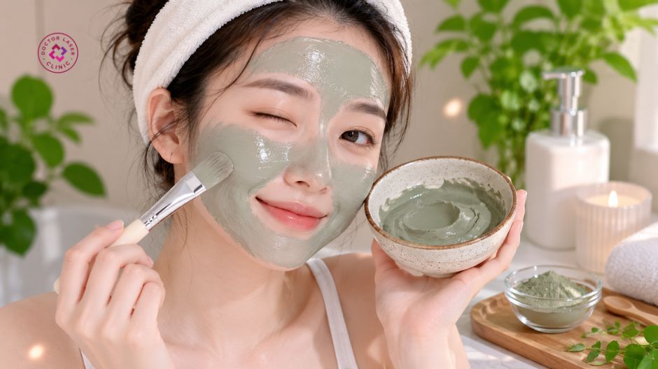 mặt nạ đất sét hỗ trợ giảm mụn đầu đen tại nhà