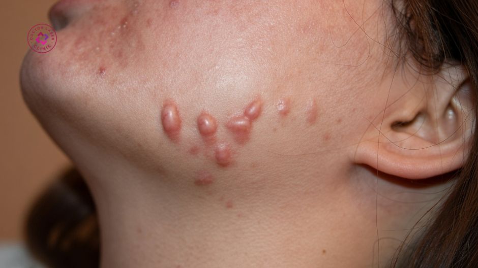 mụn bọc mụn nang viêm sâu gây sẹo lồi