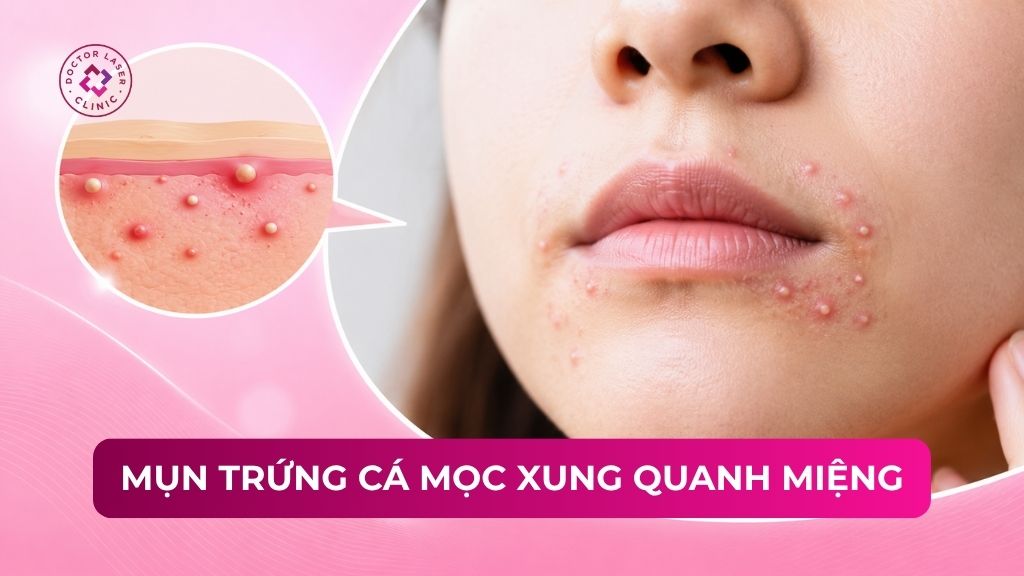 Mụn trứng cá mọc xung quanh miệng có sao không?