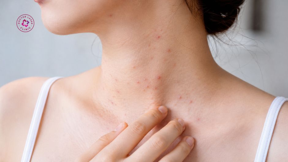 mụn trứng cá ở cổ là gì