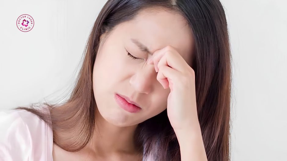 quầng thâm mắt do ảnh hưởng từ môi trường