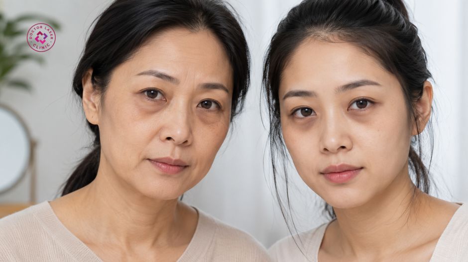 quầng thâm mắt do yếu tố di truyền