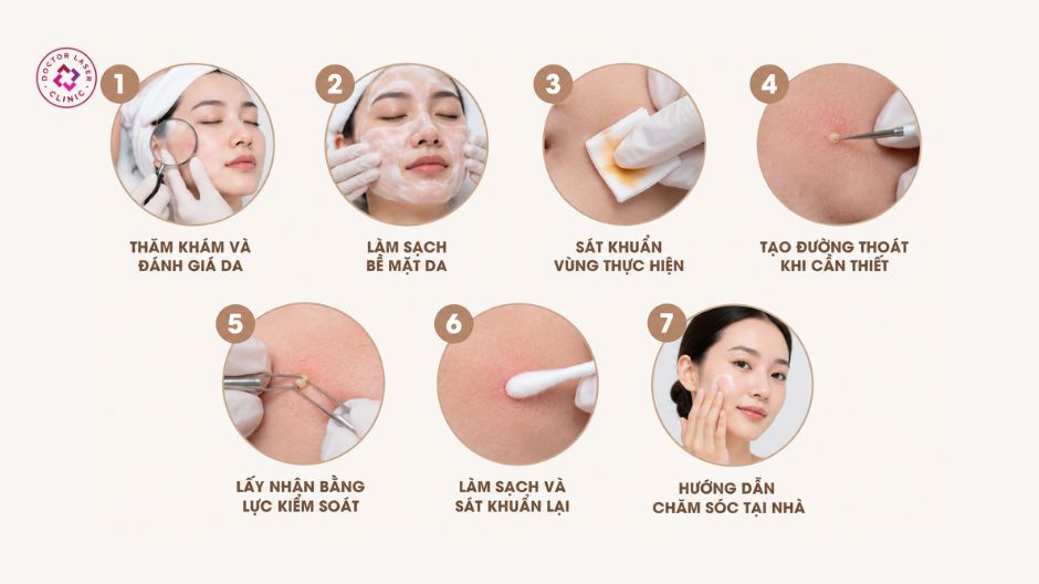 quy trình lấy nhân mụn chuẩn y khoa
