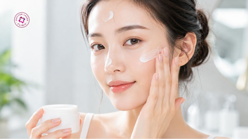 sử dụng mỹ phẩm không chất lượng gây mụn đầu đen ở má