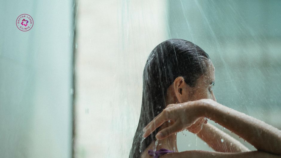 tắm nhẹ nhàng sau khi peel da body