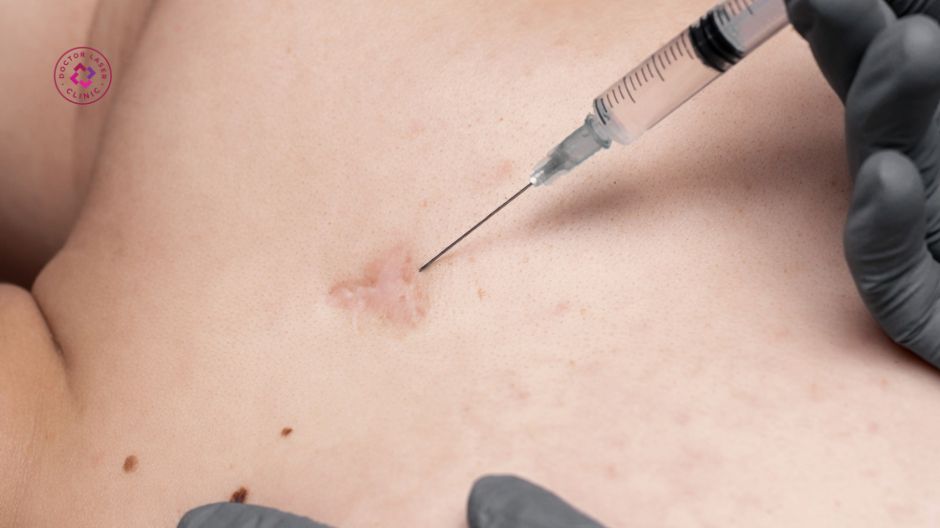 tiêm corticosteroid nội sẹo trị sẹo lồi lâu năm
