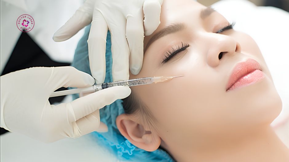tiêm filler ha trị thâm mắt do rãnh lệ