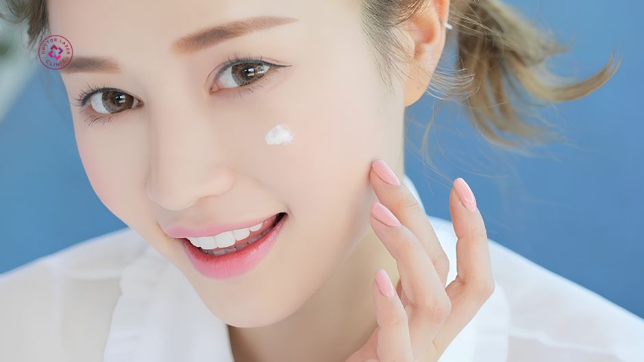 bôi kem chống nắng sau khi điều trị nám bằng laser