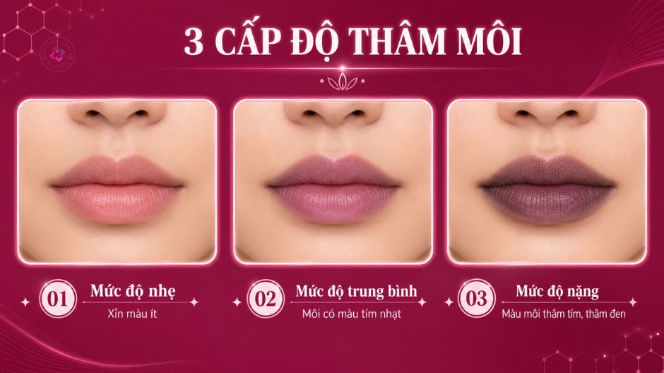 các cấp độ thâm môi