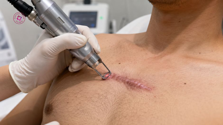 công nghệ laser điều trị sẹo lồi ở ngực