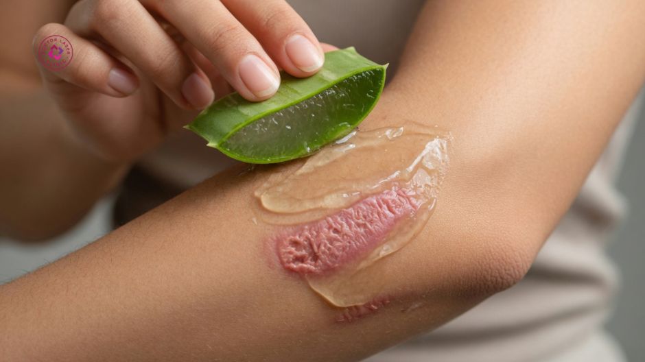 nha đam hỗ trợ làm dịu bề mặt sẹo lồi