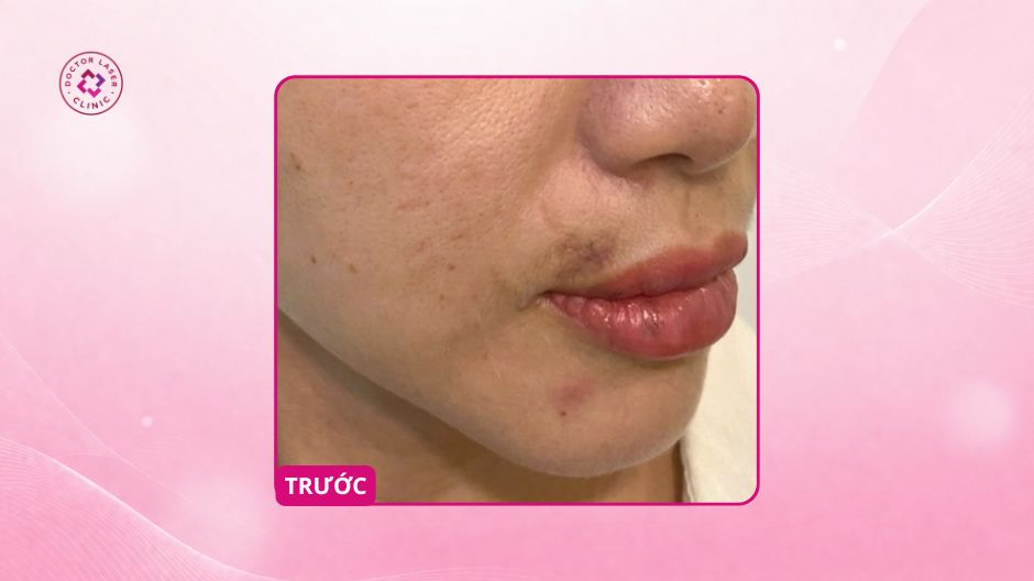 sắc tố quanh miệng trước điều trị laser pico