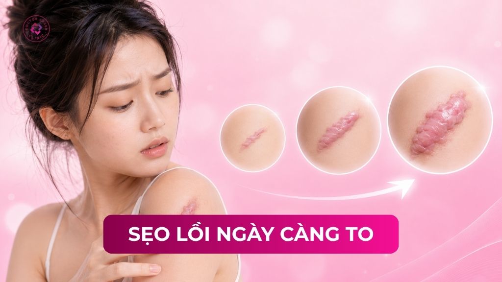 Sẹo lồi ngày càng to là do đâu? Hướng dẫn cách xử lý