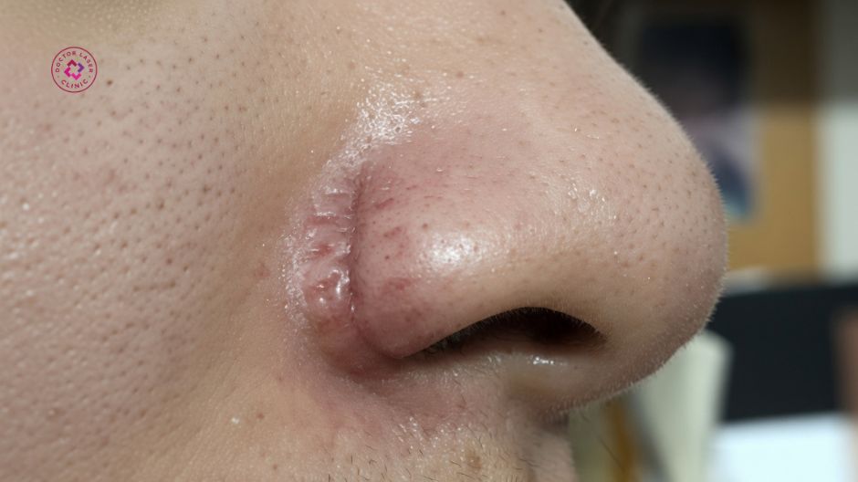 sẹo lồi ở mũi là gì