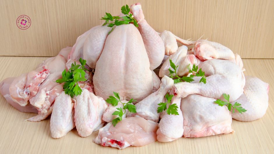 thịt gà vịt sau khi khử thâm môi