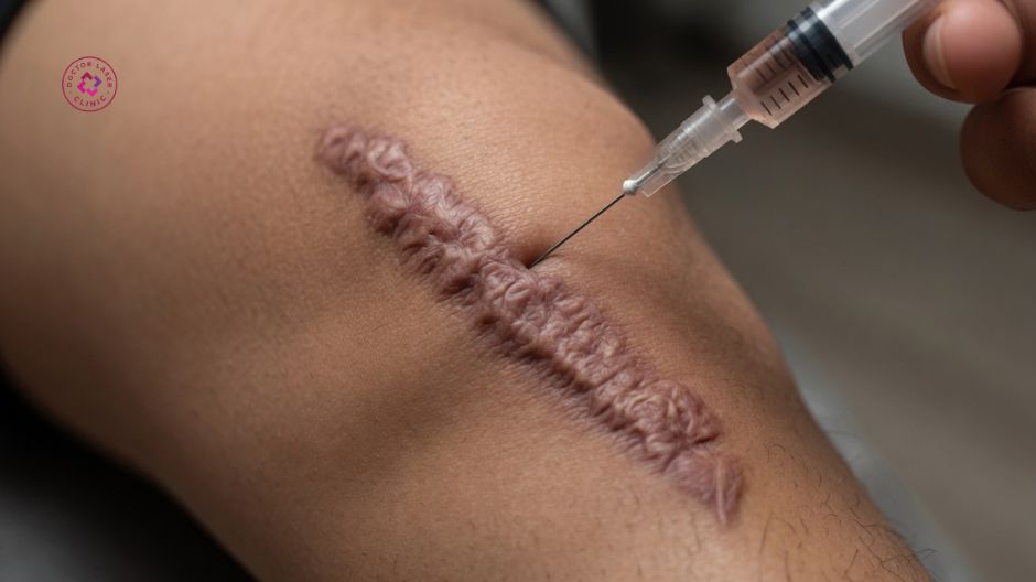 tiêm corticosteroid điều trị sẹo lồi ở đầu gối