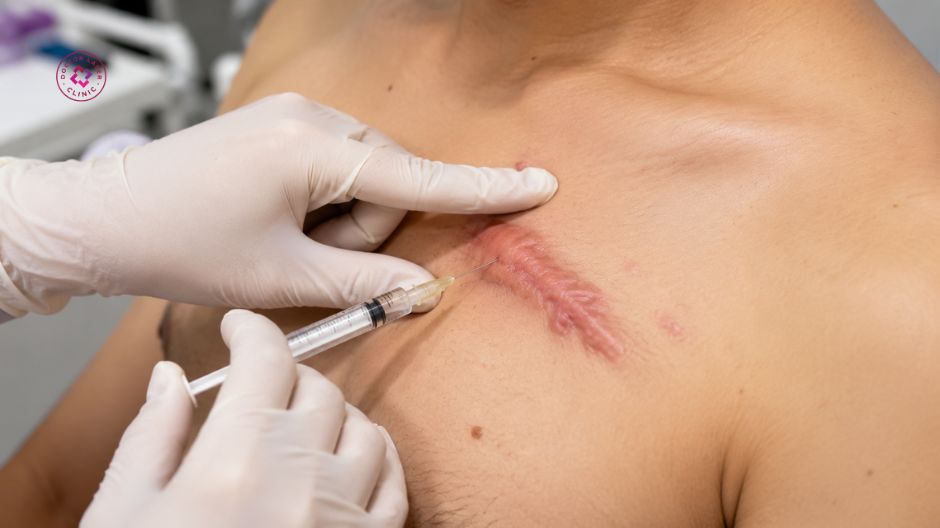 tiêm corticosteroid điều trị sẹo lồi ở ngực