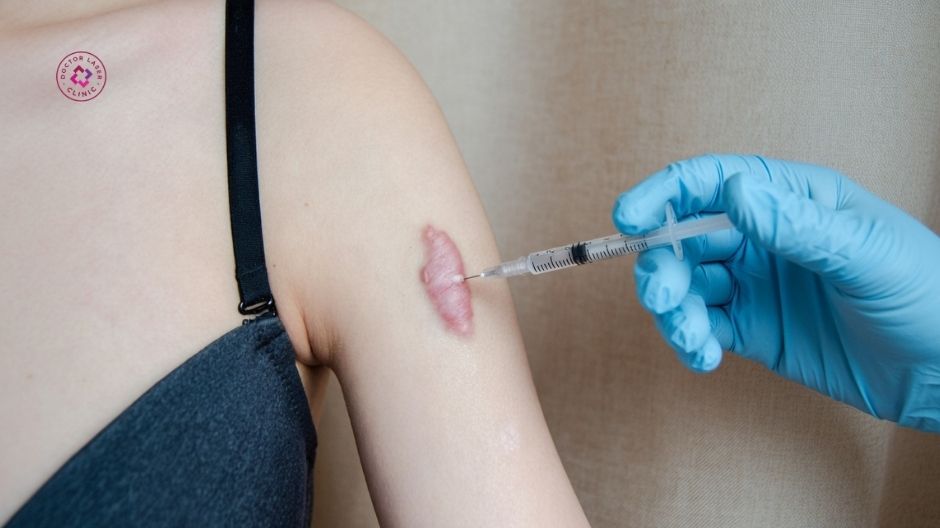 tiêm corticosteroid nội tổn thương trị sẹo lồi