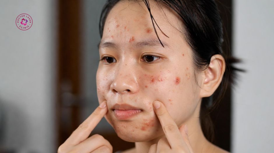 tự ý nặn mụn bằng tay làm thâm mụn nặng hơn