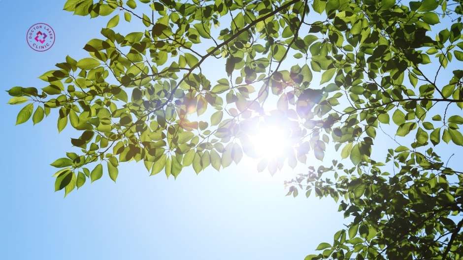 ánh nắng mặt trời gây nám nhẹ