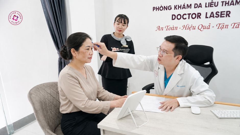 chẩn đoán tình trạng da nám mảng