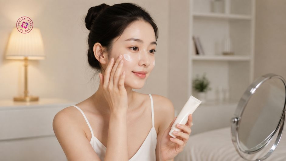chống nắng cẩn thận sau laser trị nám
