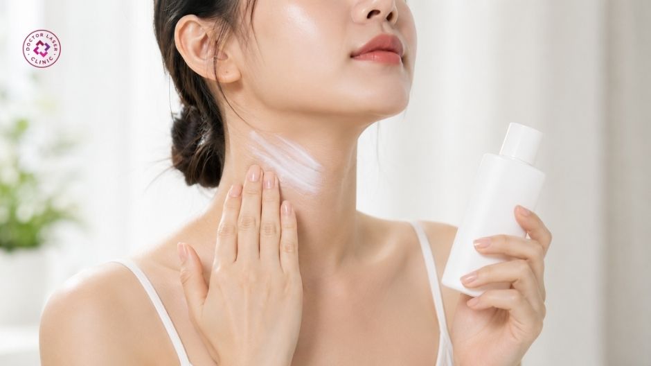 chống nắng cho vùng cổ sau điều trị thâm đen