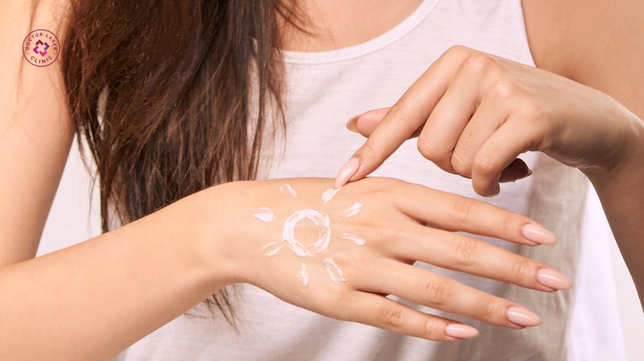 chống nắng mỗi ngày cho da bị nám quanh miệng
