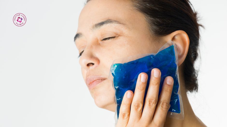 chườm mát đúng cách sau laser trị nám